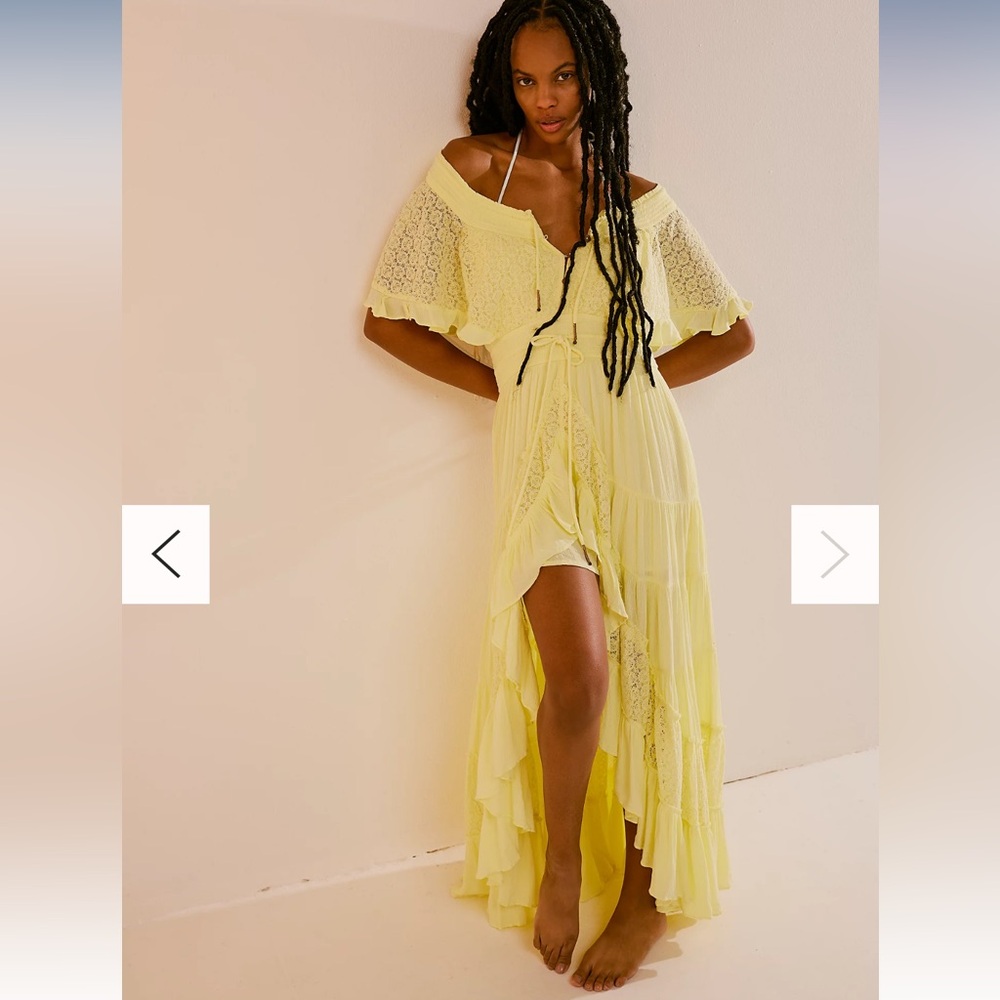Free People Yellow Maxi Dress